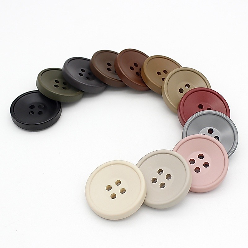 กระดุมเรซิ่น ทรงกลม 4 รู สําหรับตกแต่งเสื้อผ้า งานฝีมือ Diy 10 ชิ้น ต่อล็อต