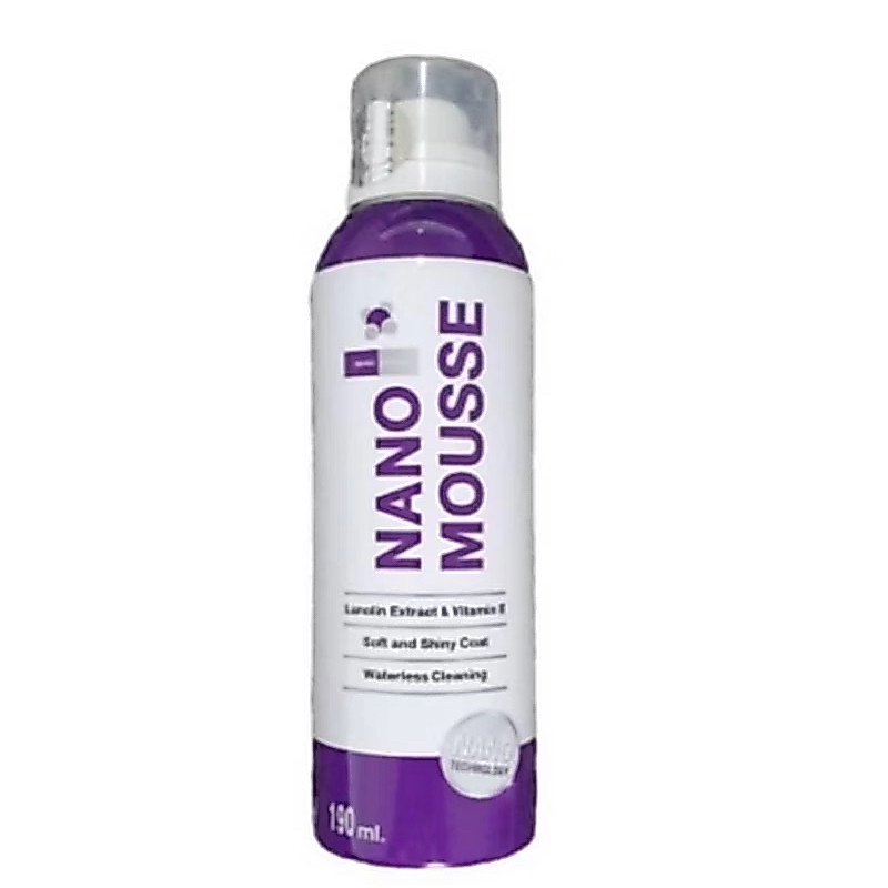 Nano Mousse มูสทำความสะอาด อาบน้ำแห้ง โดยไม่ต้องล้างน้ำ 190 ml exp09/06/28 แท้