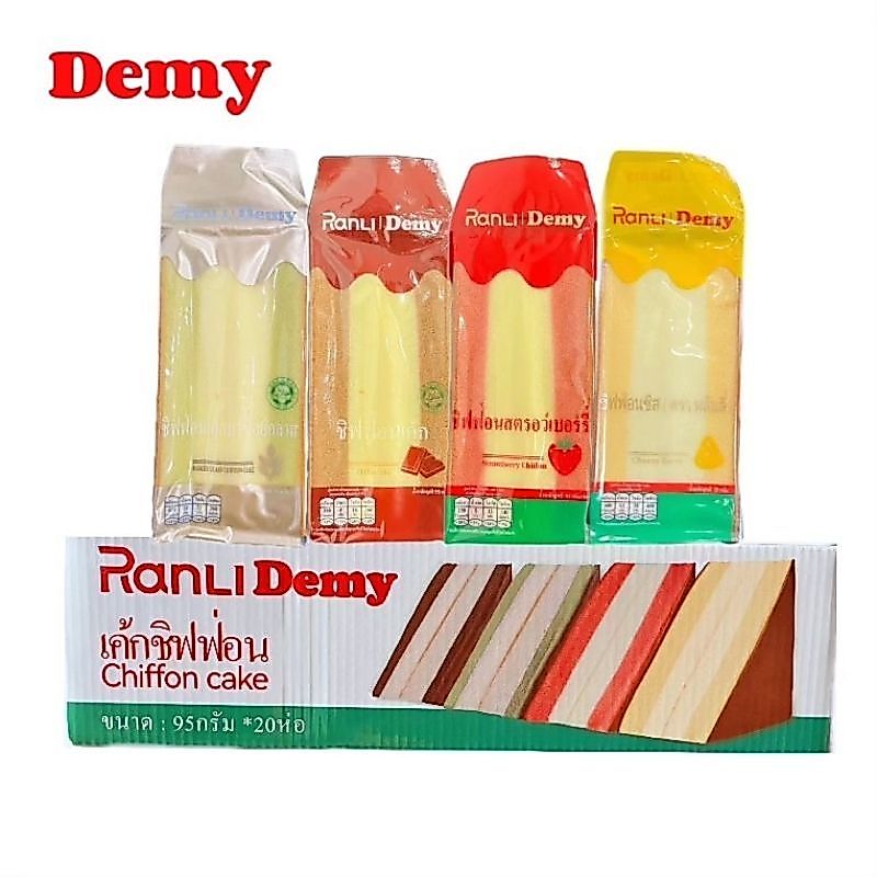 ชิฟฟ่อนเค้กไต้หวัน 4 สี คละรส  18ห่อ