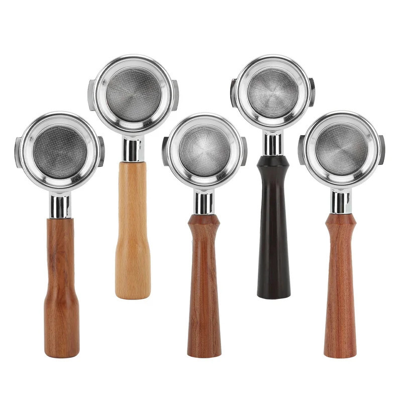 58mm Bottomless Coffee Portafilter ชั้นเดียวอลูมิเนียม Portafilter กาแฟเครื่อง Bottomless Filter สํา