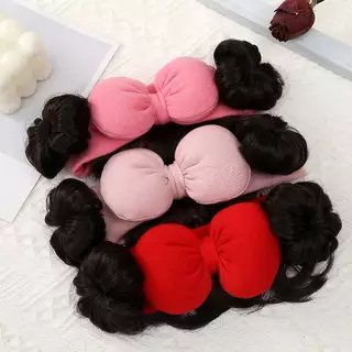 Ha แฟชั่นน่ารักเด็กทารกเด็กวิกผมเด็กผู้หญิง Bow วิกผม Hairband ทารกแรกเกิดวัยหัดเดินวิกผมหมวก Hairpiece คอสเพลย์ Headwear TH