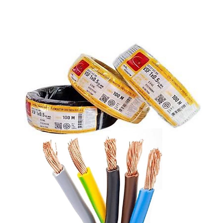 สายไฟ VSF มี มอก.ขนาด 1X4 SQ.MM.สายคอนโทรล สายอ่อน สายอ่อนแกนเดี่ยว (แบ่งขาย) ของแท้ ราคาถูก