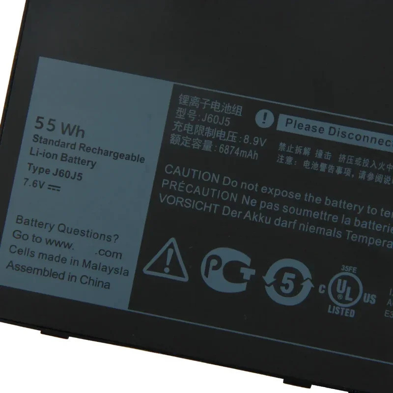 ใหม่เปลี่ยนแบตเตอรี่ J60J5 สําหรับ Dell Latitude E7270 E7470 R1V85 MC34Y 0MC34Y 4551-BBSX