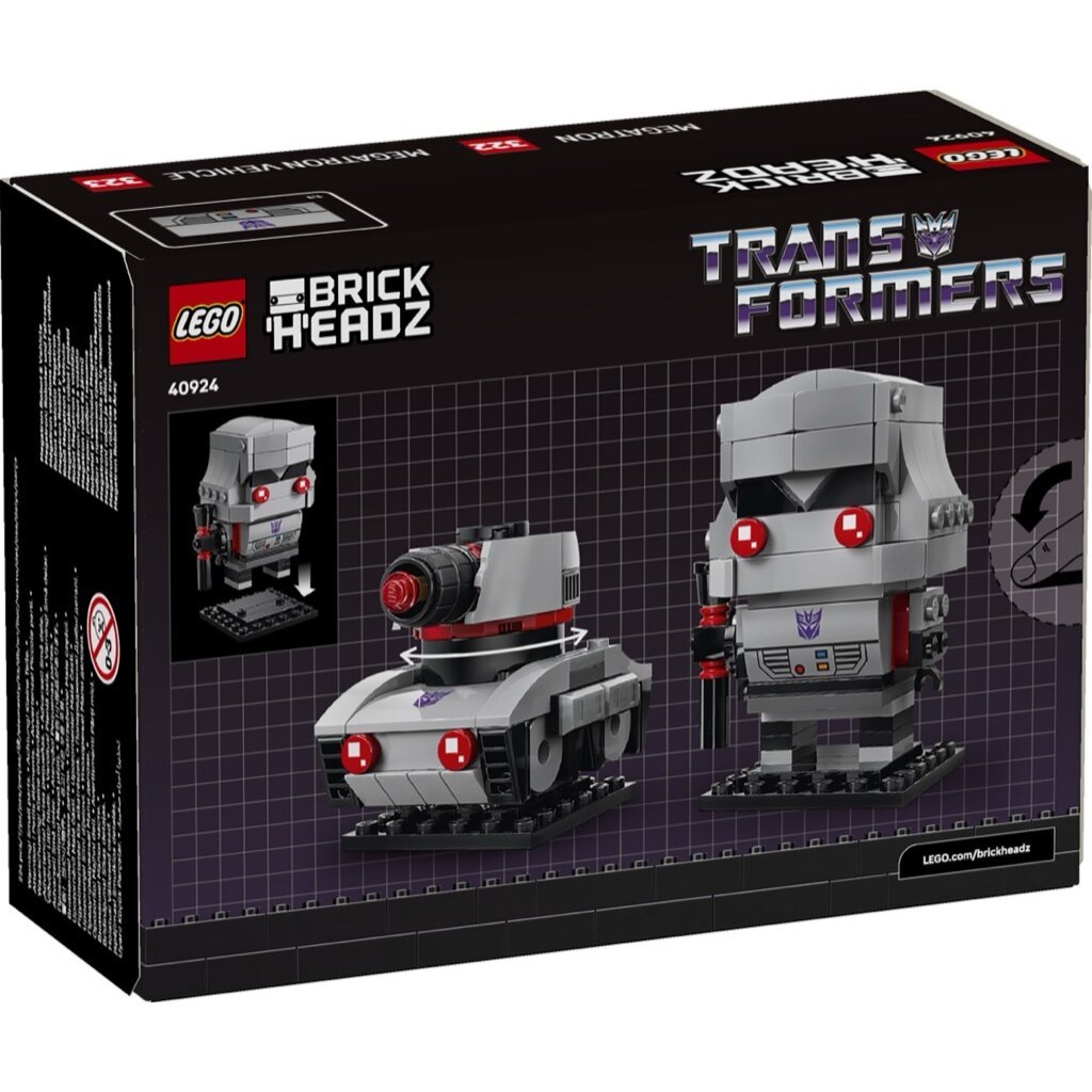 เลโก้ LEGO BrickHeadz 40924 Transformers Megatron Robot & Vehicle