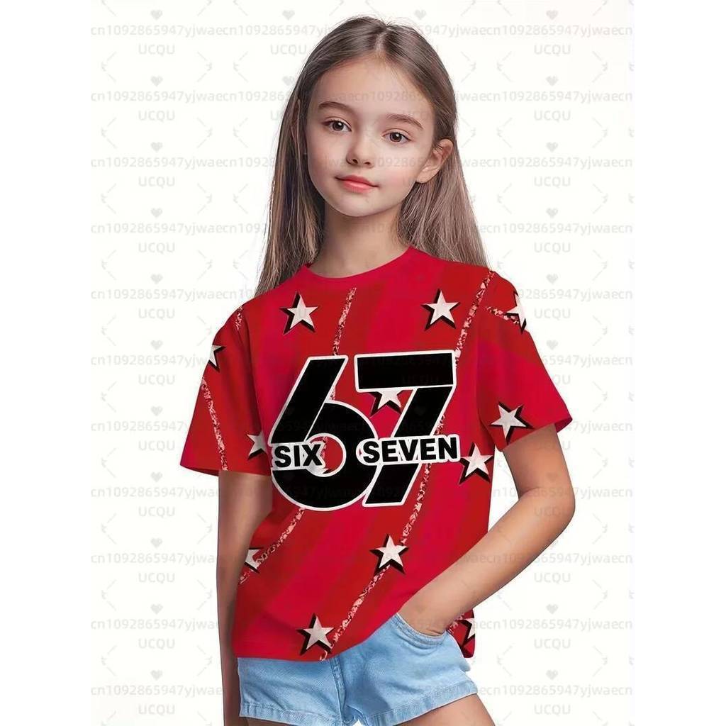 [3D พิมพ์ด้านบน] 2026Jersey สําหรับเด็ก 67 หกเจ็ดอิตาลีสมอง Rot Math Joke Tops Y2k เกม Saying เสื้อผ