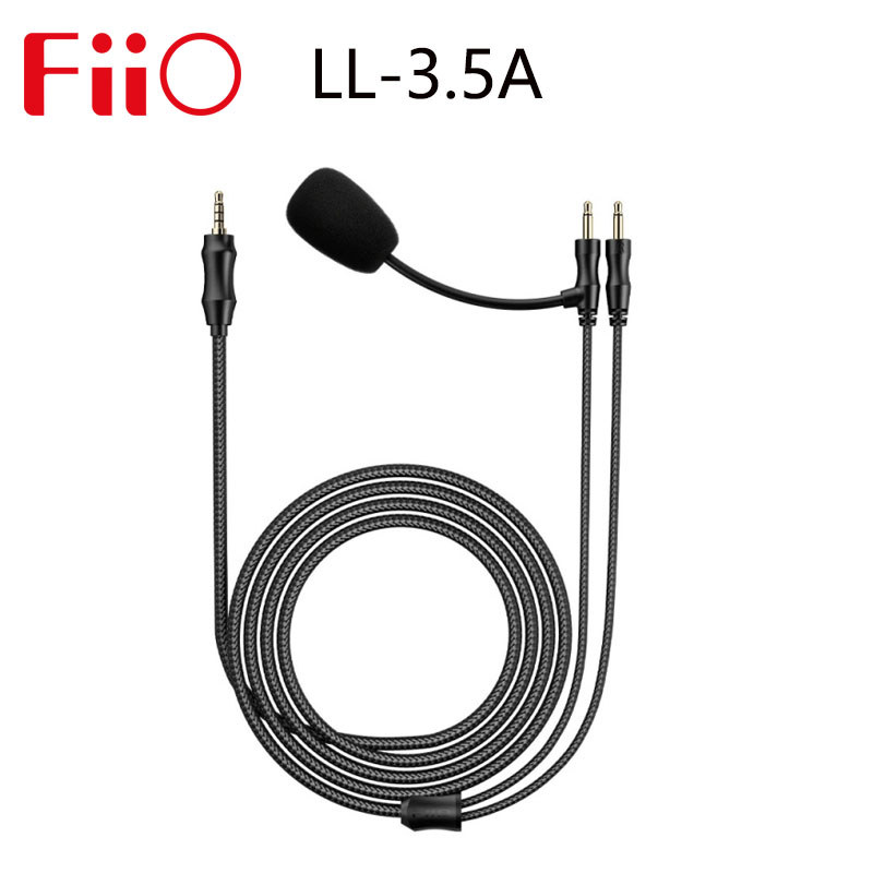 FiiO LL-3.5A หูฟังอัพเกรดสาย Silver-Plated ทองแดง Conductors สายพร้อมไมโครโฟนสําหรับ Fiio Ft1/ft1pro