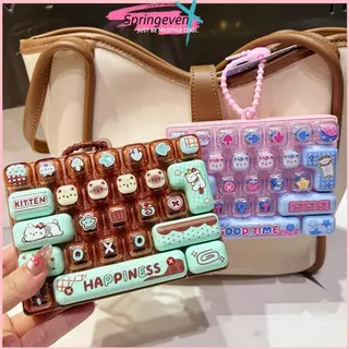 Srenf น่ารัก Anti-Stress Dpression ของเล่น 26 คีย์ Fidget ปุ่มของเล่นกระเป๋ากันน้ําจี้สําหรับผู้ใหญ่ความวิตกกังวลบรรเทา Glory