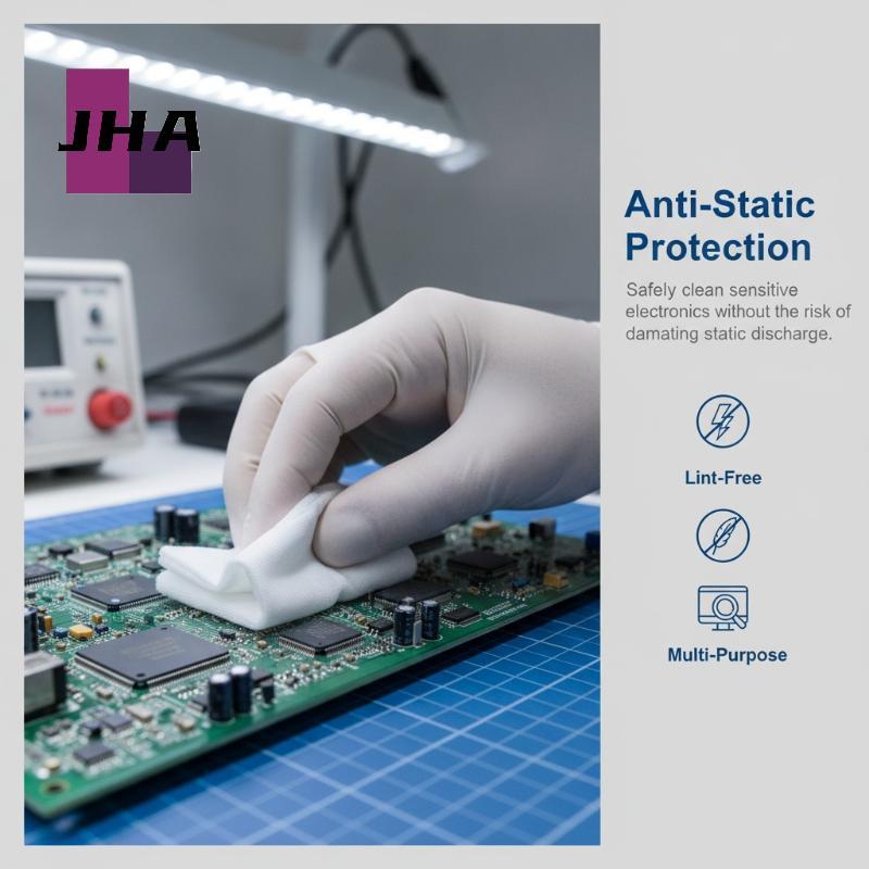 [JHA] HK4090 ที่ปัดน้ําฝน Cleanroom ป้องกันไฟฟ้าสถิต Super Soft ผ้าไม่ขูดสําหรับแผ่นโทรศัพท์แท็บเล็ต