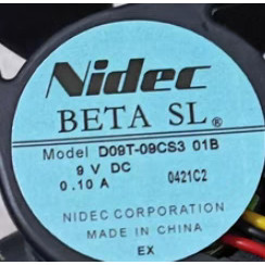 NIDEC D09T-09CS3/09CS2 01B BETASL NR-F500TX 9V 0.10A พัดลมระบายความร้อน