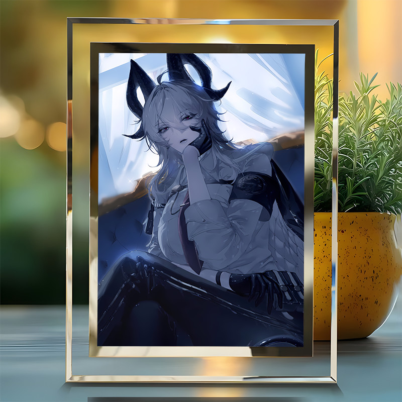 Wuthering Waves Sanni ZANI พัดลมแก้วคริสตัลกรอบรูปตาราง/aaiu