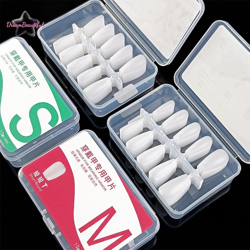 <ดีบีเอฟ-ที> 100ชิ้นกดบนเล็บเคล็ดลับเต็มปกบางเฉียบเล็บปลอมแพทช์เล็บเจลระบบขยายใสเล็บปลอมอุปกรณ์ศิลปะใหม่ - รูปที่ 2