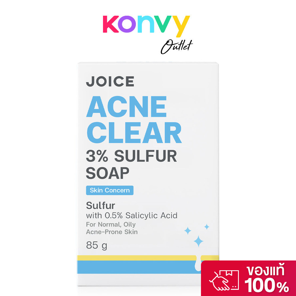 JOICE Acne Clear 3% Sulfur Soap 85g จอยซ์ ผลิตภัณฑ์ทำความสะอาดผิว.