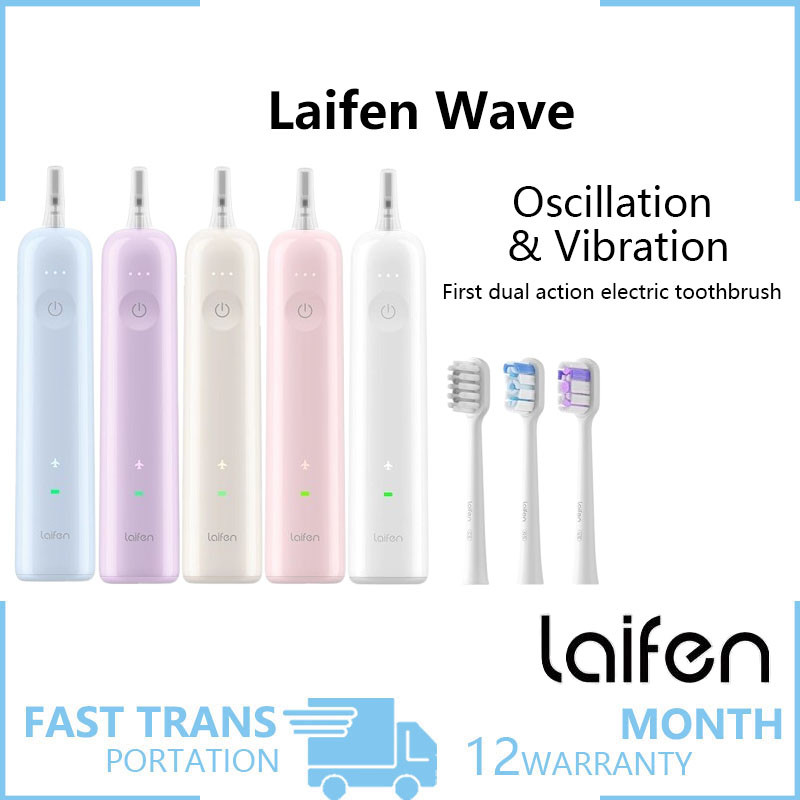 Laifen Wave Electric Toothbrush with Gum Care, Innovative 60° Oscillation Vibration, IPX7 Waterproof