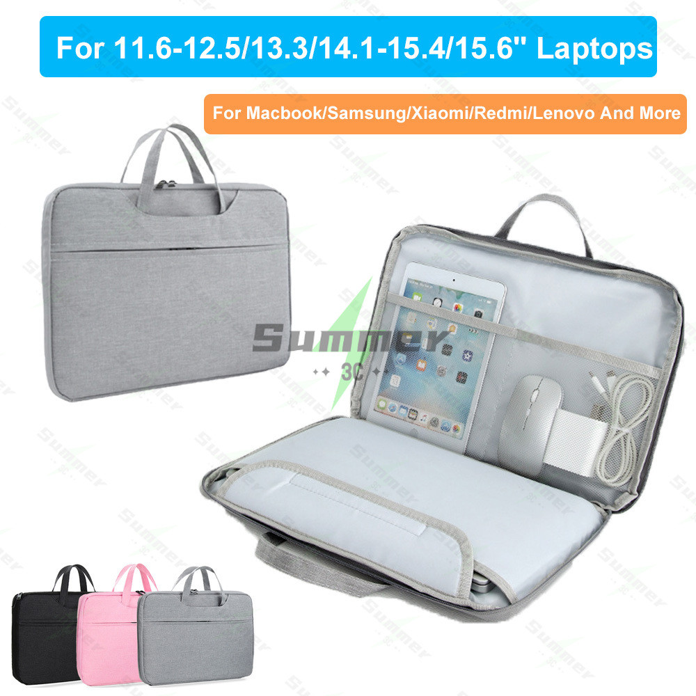 กระเป๋าใส่แล็ปท็อปขนาด 11.6-15.6 นิ้ว กันน้ำ ปกกระเป๋าคอมพิวเตอร์สำหรับ MacBook/Xiaomi/Redmi/Lenovo/Dell/Asus/Acer