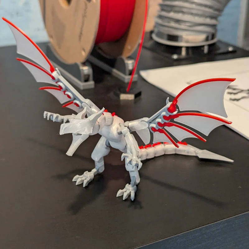 Assembled Dragon Movable Joint Toy Garage Kit Ornaments Movable Assembled Toy Garage Kit 5kvo