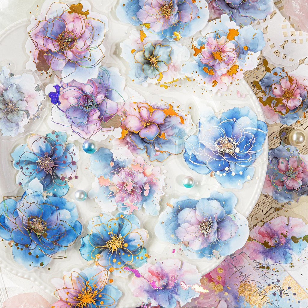 QOUZMO 20 ชิ้น/แพ็คVINTAGE เรือสําเภาภาพตัดปะPETสติ๊กเกอร์แพ็ค[Flowing Dream Series] DIY สมุดภาพไดอารี่เดคโควัสดุสติกเกอร์เครื่องเขียนวางแผน