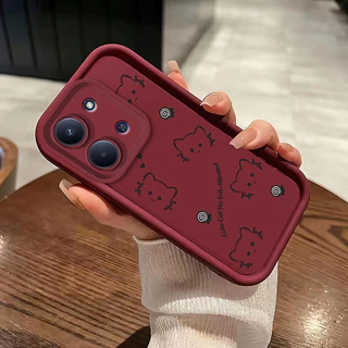 แมวน่ารักเคสโทรศัพท์สําหรับ Redmi 15C 14C 13C Redmi15C 15 C 4G 6.9 "2025 กรณีหรูหรา Matte ซิลิโคนกันกระแทกฝาครอบป้องกัน