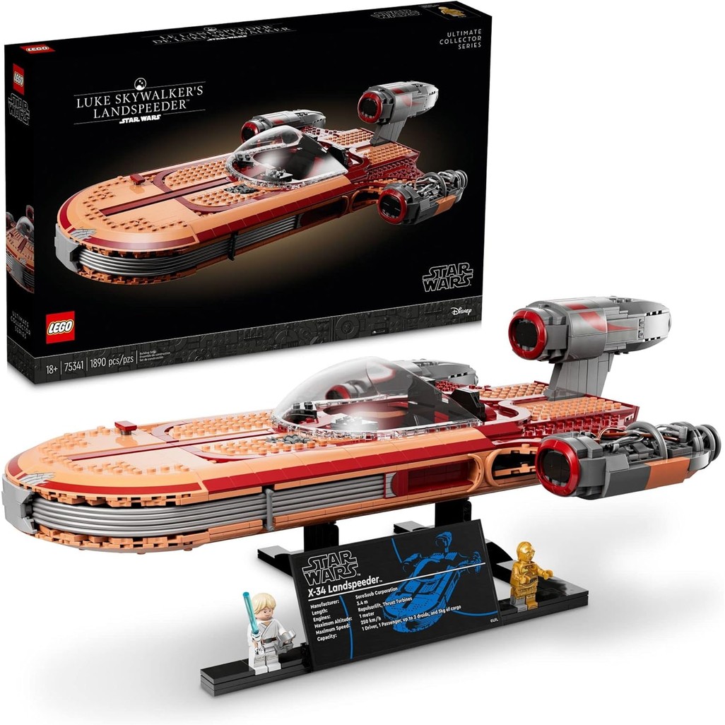 LEGO Star Wars Luke Skywalkers Landspeeder 75341, Ultimate Collector Series Star Wars Building Kit ส