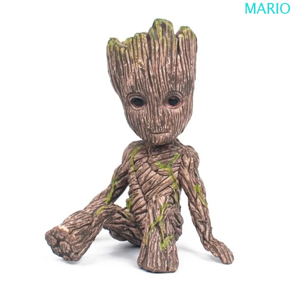 MARIO Groot รูปของเล่นตุ๊กตา Avengers นั่ง Mini Groot