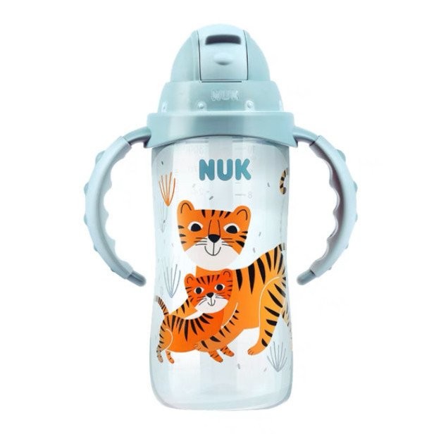 เยอรมนี NUKpp Flip Straw Cup ถ้วยหัดดื่มเด็กถ้วยฟาง 300ML เหมาะสําหรับ 12 เดือน Over-9.1