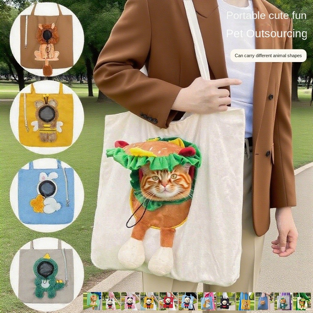 Pet Out Cat Bag Crossbody Portable Cat Bag Pet Outcrop Shoulder Bag