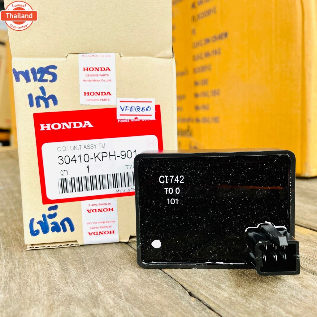 HONDA กล่อง CDI , กล่องไฟ เกรดโรงงานแท้️  เวฟ125 , WAVE125 S เก่า รุ่นคาร์ู 6ปลั๊ก รหัสสินค้า 30410-