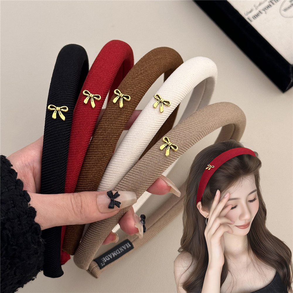 ที่คาดผมผีเสื้อขนาดเล็กวินเทจมินิมอลฟองน้ําโวลูมินัสต้นฤดูใบไม้ร่วง