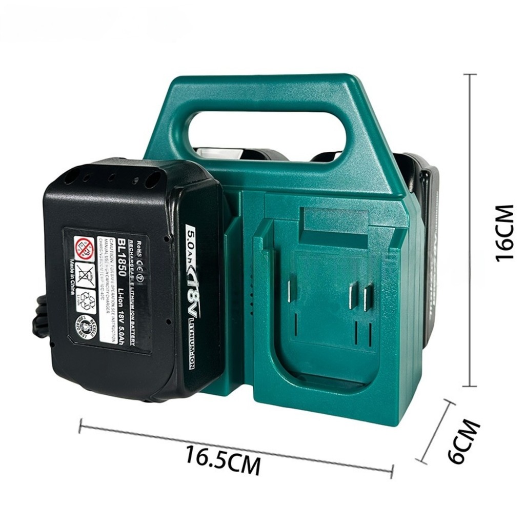 MAKITA สถานีชาร์จอย่างรวดเร็ว ฟังก์ชั่นคู่ชั้นวางมือจับแบบพกพาสําหรับ ดู 18โวลต์ ที่เก็บแบตเตอรี่และแท่นชาร์จ ราคา ถูกที่สุด ดีลบีเคเค แกลเลอรีภาพที่ 6