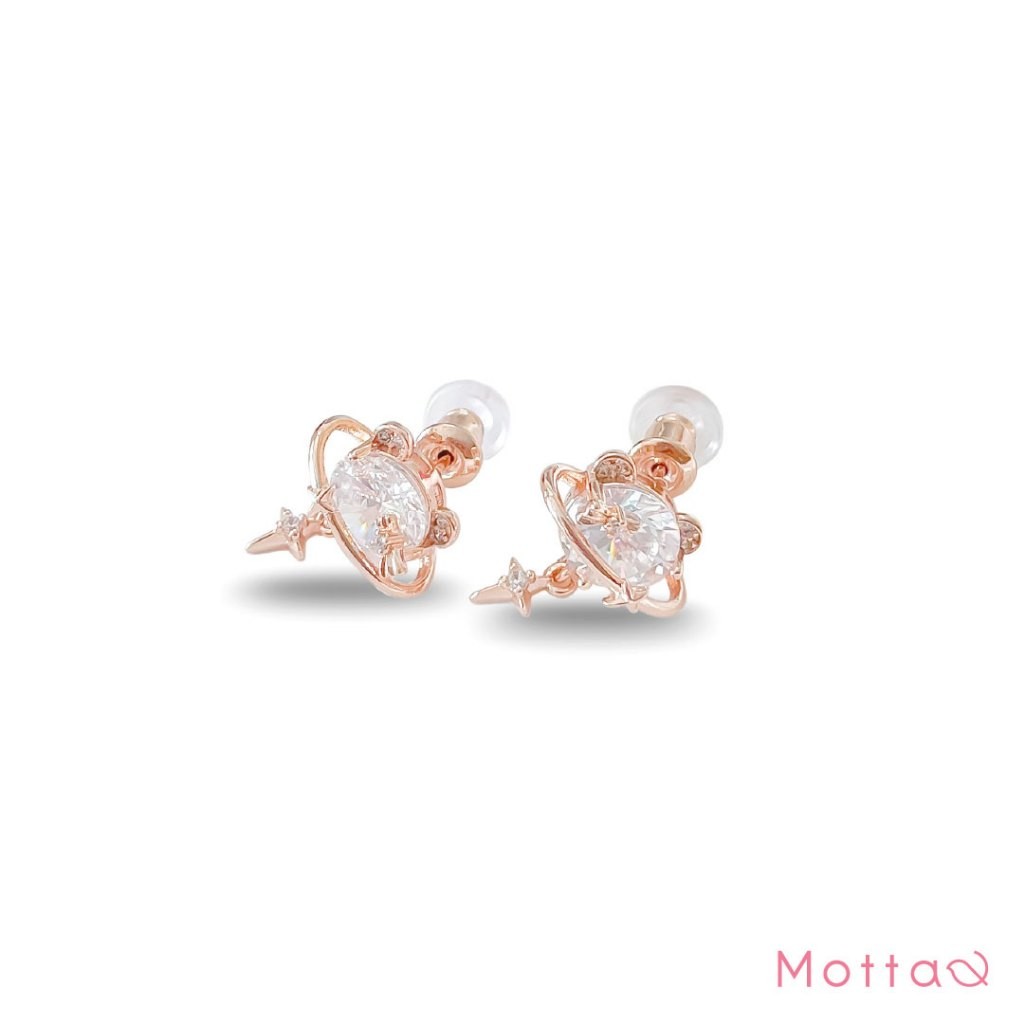 Motta Earring ต่างหูติดหูชุบทองคำขาว