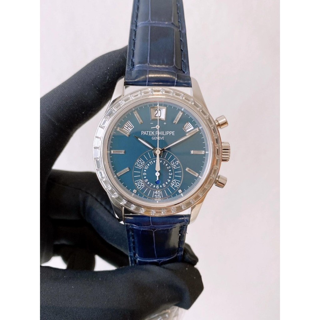 PatekPhilippee Complex Function 5961P Platinum 40.5 มม.นาฬิกาเส้นผ่านศูนย์กลาง Original Diamond Chro