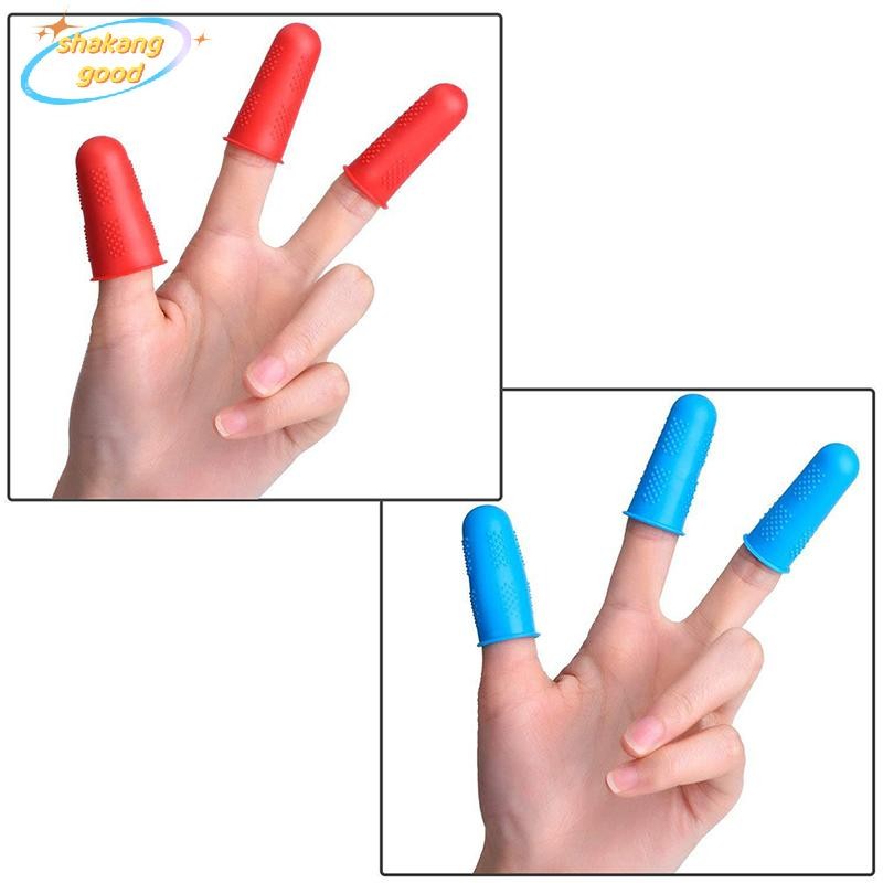 Skth ปลอกสวมนิ้ว ซิลิโคน ป้องกันนิ้วมือ ตัดความร้อน กันลื่น 3 ชิ้น SKK