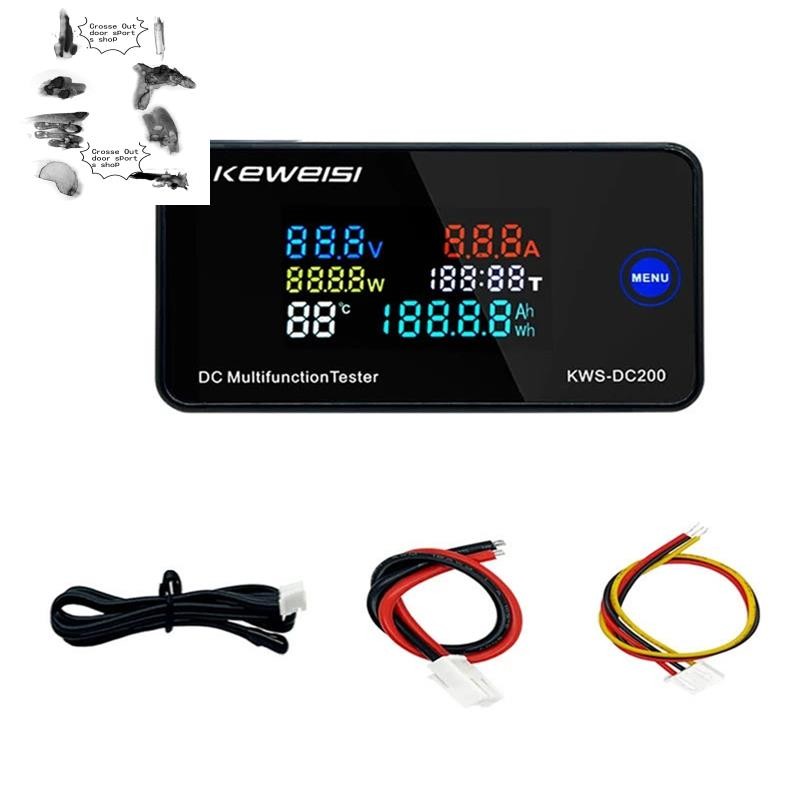 KEWEISI KWS-DC200 โวลต์มิเตอร์แบบดิจิตอลแอมป์มิเตอร์ 0-200V DC Power Energy Meter พร้อมจอแสดงผล LED 
