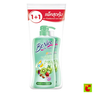 บีไนซ์ บีไนซ์ ครีมอาบน้ำ สีเขียว 400 มล. แพ็ค 1 แถม 1