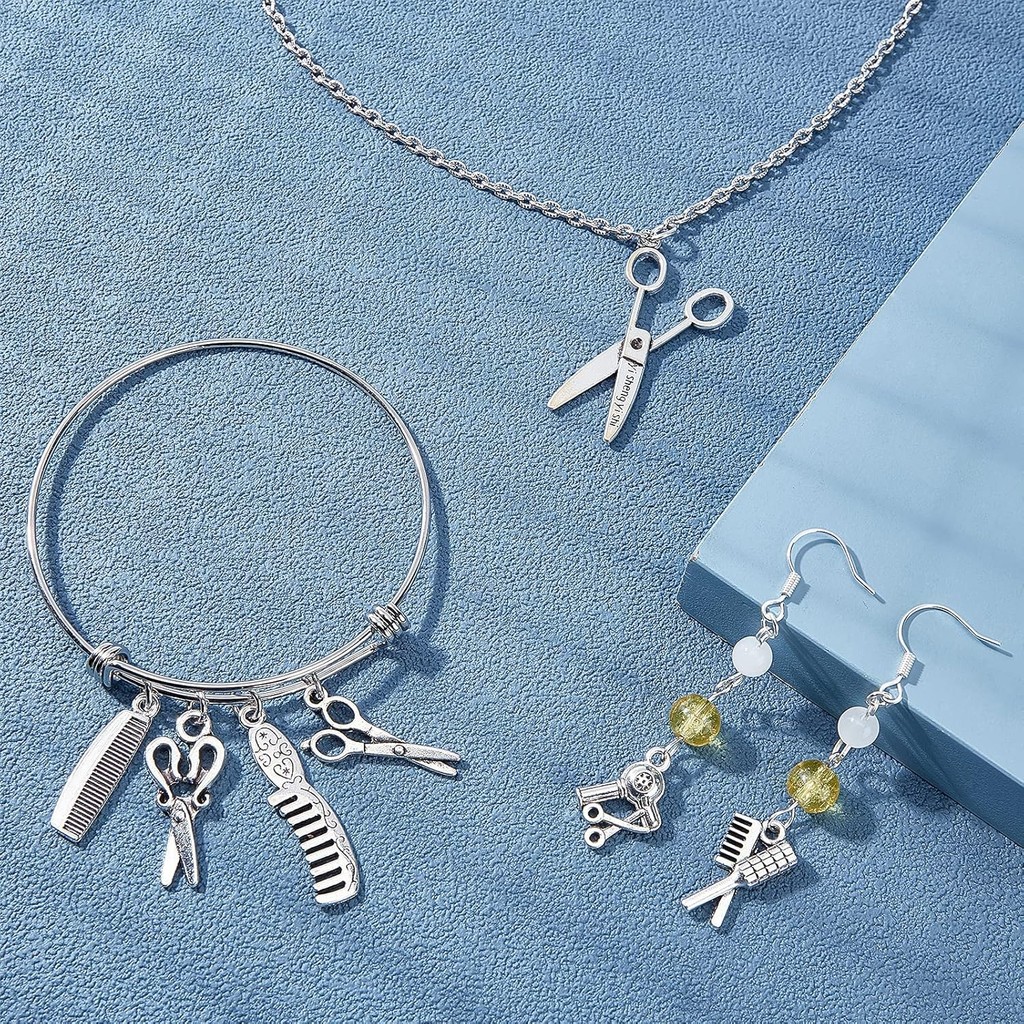 PH PandaHall ชาร์มทรงผม 100 พีซ 10 สไตล์ สำหรับสร้อยคอ สร้อยข้อมือ และพวงกุญแจ M7PO