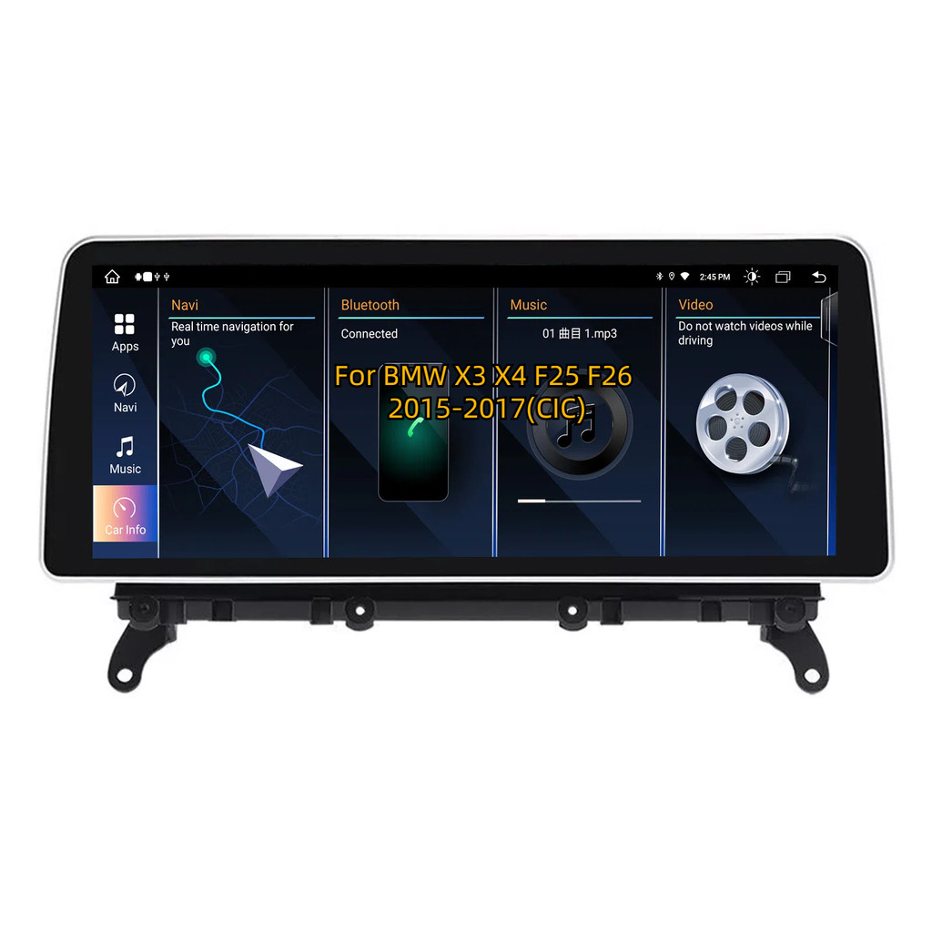 สําหรับ B X3 X4 F25 F26 2015-2017 (CIC) 12.3 รถวิทยุเครื่องเล่นสเตอริโอ 8core 4G Carplay Android Aut