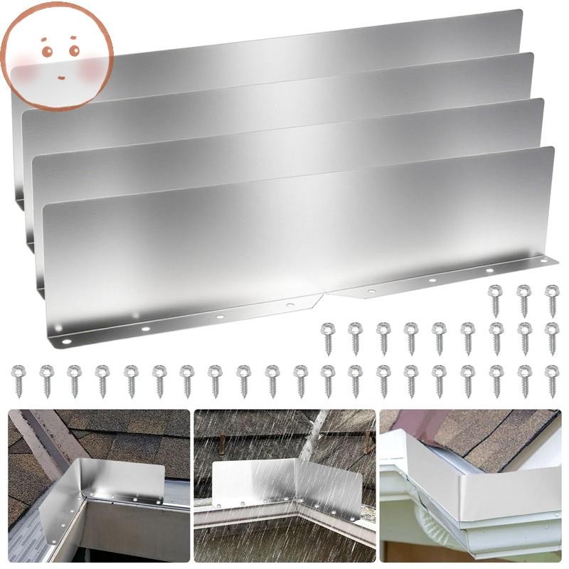 Onemetertomj 4 ชิ้น Rainwater Valley Gutter Splash Guard Rain หยด Gutter Guard,Rain หยด Gutter Guard