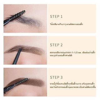 ดินสอเขียนคิ้ว (10แท่ง) กันน้ำ ดินสอเขียนคิ้วแบบหมุน 2 in 1 มีแปรงปัดคิ้วในตัว มีให้เลือกหลากหลายสี