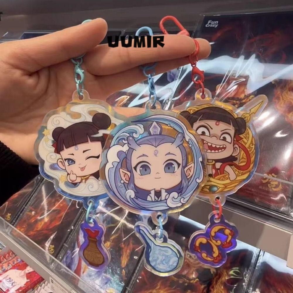 UUMIR Nezha 2 พวงกุญแจ, กระเป๋าอุปกรณ์เสริม Nezha 2: The Demon Childs Sea Rebellion การ์ตูน Nezha จี