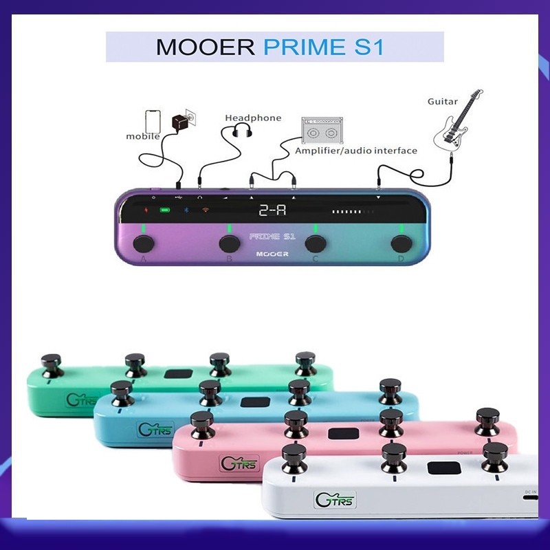 ในสต็อกMOOER Prime S1 กีตาร์เหยียบ Effectors & GWF4 Footswitch สวิทช์เหยียบสําหรับกีตาร์ Pedal & GTR