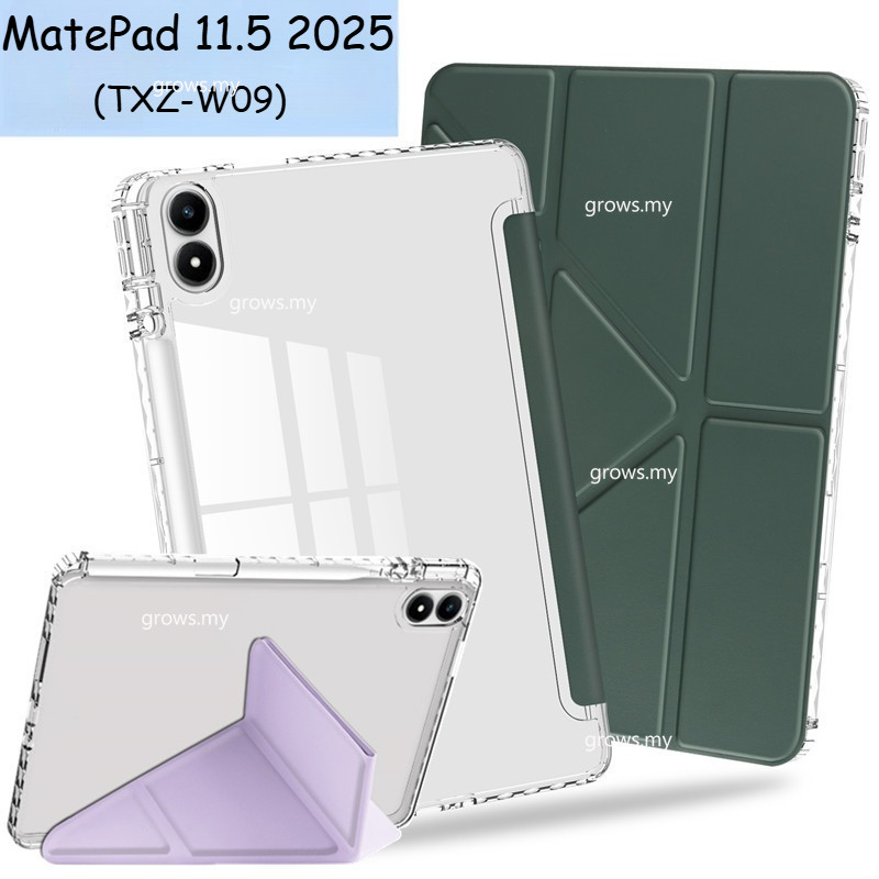 สําหรับ Huawei MatePad 11.5 2025 เคสป้องกัน TXZ-W09 11.5 นิ้วอะคริลิค Y-Foldable พร้อมที่ใส่ดินสอกรณ