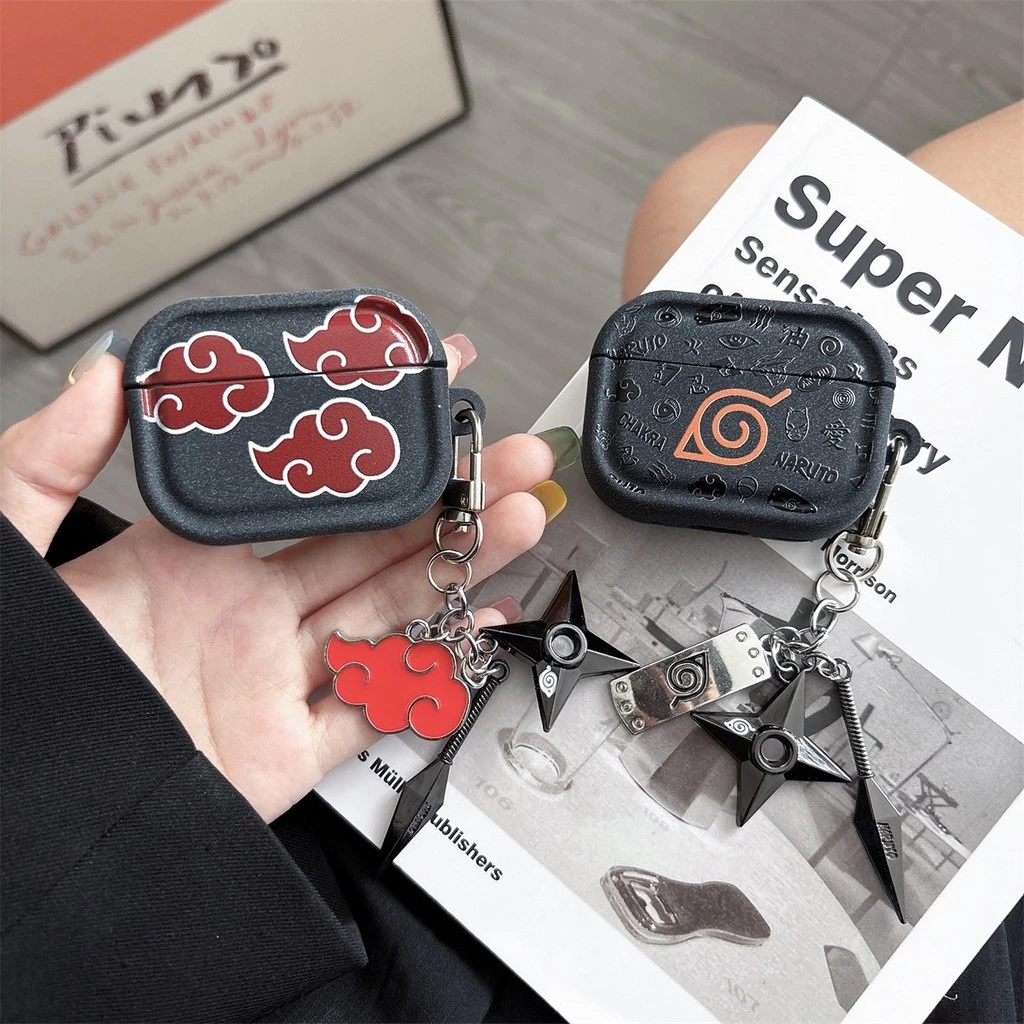 Naruto Grey Square TPU Cover Casing Shell สําหรับ AirPods PRO 1 2 3 4 ANC PRO3 เคสป้องกัน