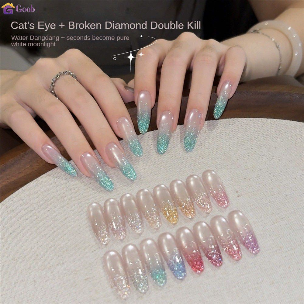 Xeijayi New Clear Super Flash Gel Nail Polish Smoothie Star Crushed Diamond Nail Polish Gel 【goob】