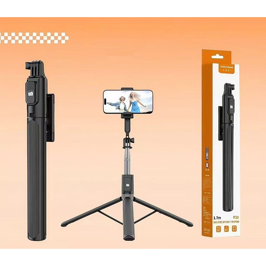 ไม้เซลฟี่ Tripod LED Light บลูทูธรีโมท 10m ถ่ายทอดสด Vlog  เดินทาง ถ่ายสวย