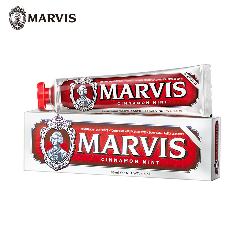 อิตาลีนําเข้า Marvis Marvis Cinnamon Mint ยาสีฟัน 85ml Fresh Breath Brightening Marvis