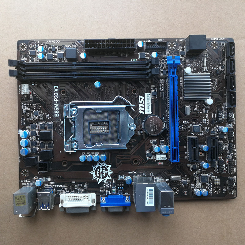 MSI/MSI B85M-P33 V3/V2/IE351150เข็ม DDR3 บอร์ดขนาดเล็ก B85 เมนบอร์ด H81
