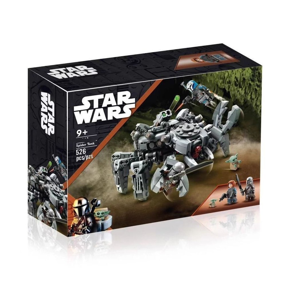 สินค้าใหม่พร้อมสต็อกเข้ากันได้ Lego Star Wars Series 75361 Spider Tank Puzzle Assembly diy Building 