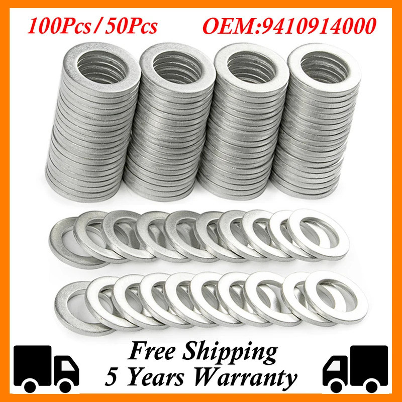 100/50Pcs สําหรับ Honda Accord Civic CRV CRZ HRV Acura 14 มม.ท่อระบายน้ําน้ํามันปลั๊ก Crush เครื่องซ