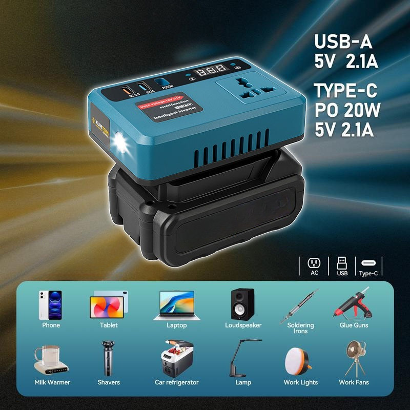 อินเวอร์เตอร์ อินเวอร์เตอร์แปลงไฟ 3USB หม้อแปลงไฟ Pure sine wave Power Inverter เครื่องแปลงไฟ 12v to 220v ตัวแปลงไฟรถ