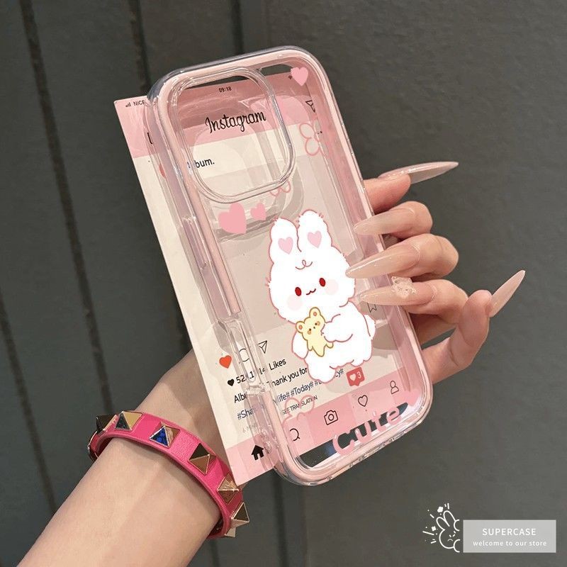 น่ารักการ์ตูนกระต่ายเคสโทรศัพท์สําหรับVivo Y300 Y200 Y100 Pro Plus S30 Pro Mini Y75 T4 Ultra T3X T2 