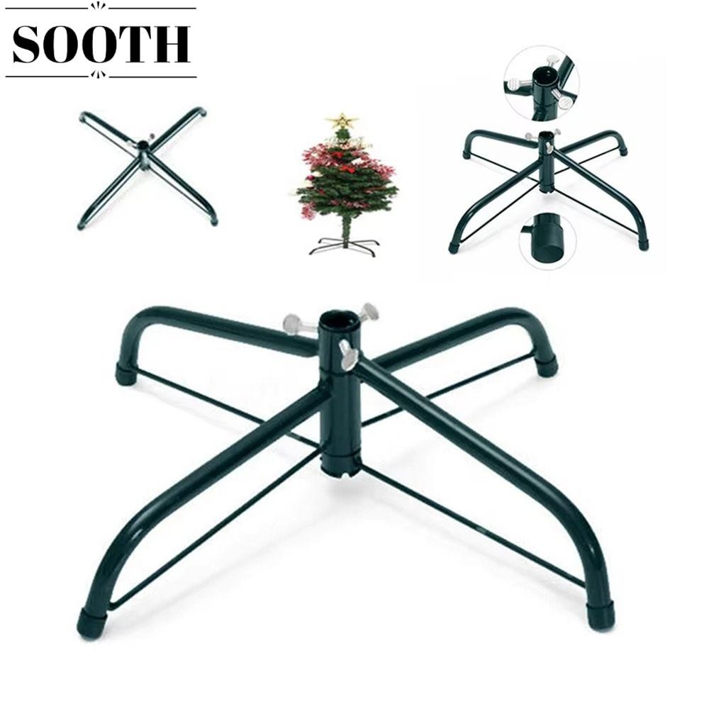 SOOTH ที่วางต้นคริสต์มาส, ฐานขาตั้งต้นคริสต์มาสโลหะหมุนได้, อุปกรณ์เสริมต้นคริสต์มาสตกแต่งคริสต์มาสที่ทนทานที่ทนทาน